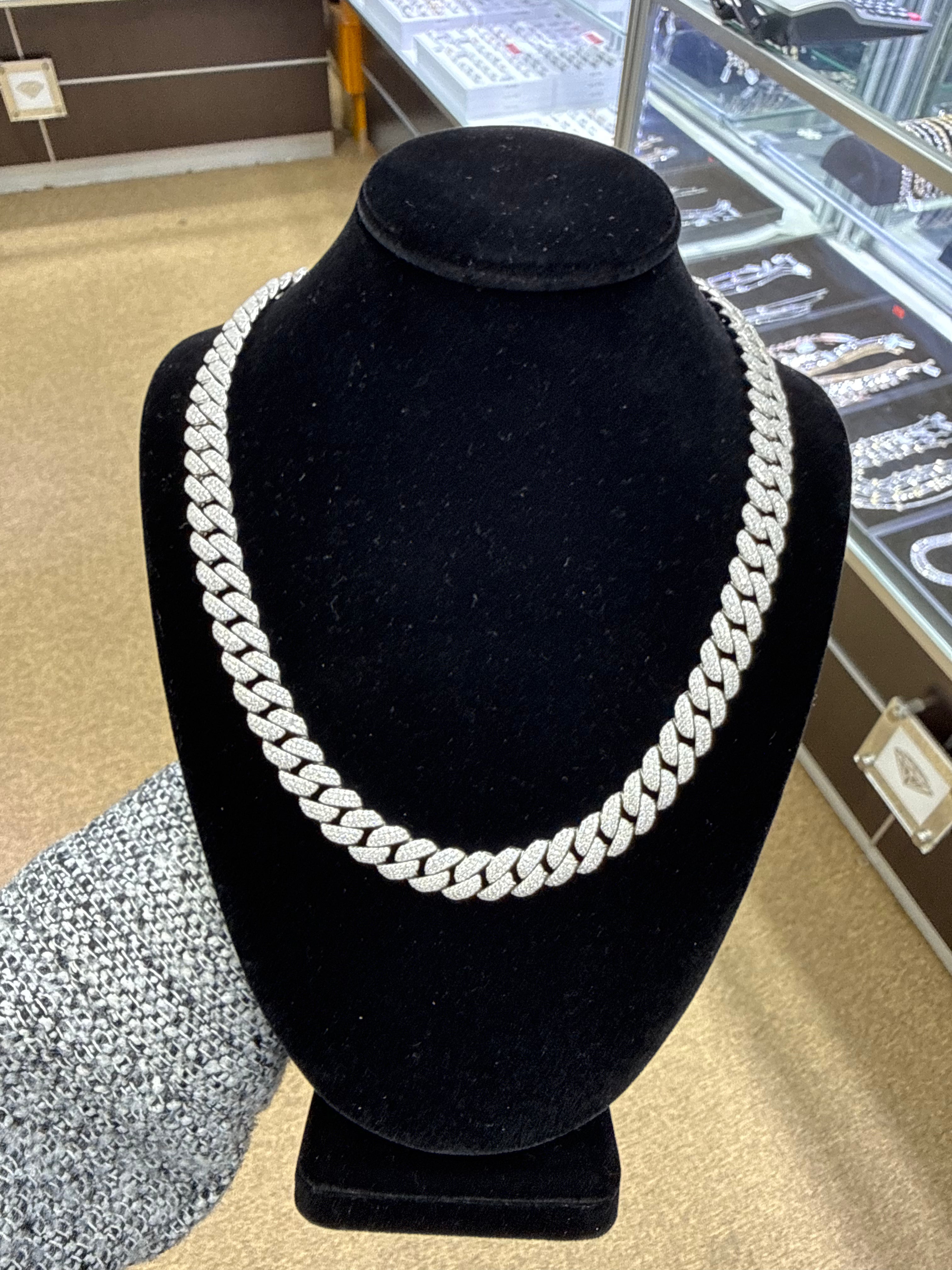 moissanite cuban 12mm set