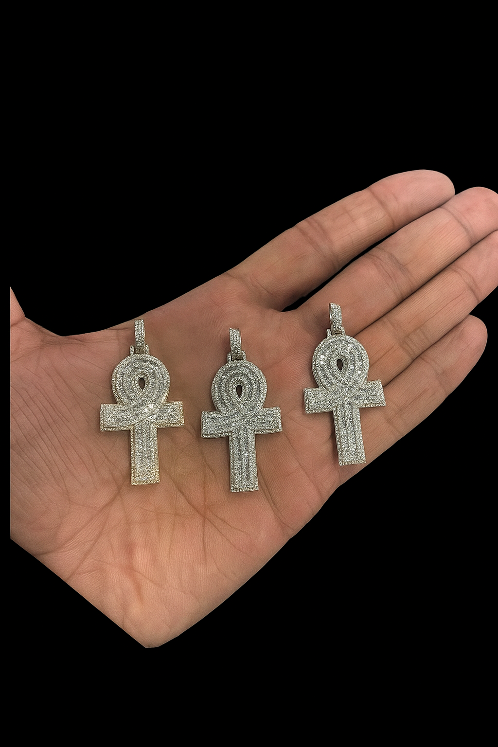 Ankh Natural Diamond Pendant